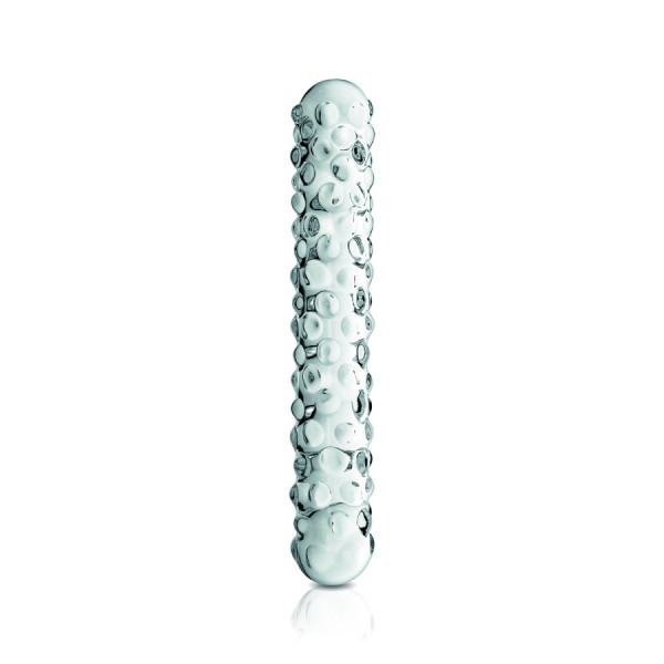Gode en verre transparent perlé  n°6 Glossy 